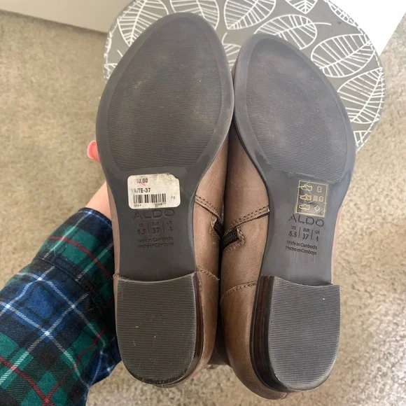 ALDO Light Brown Tan Gray Taite Boots Size 6.5 - Picture 9 of 16